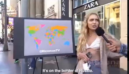 Ամերիկացիները փորձում են քարտեզի վրա գտնել Ուկրաինան և Ռուսաստանը. արդյունքները շոկային են (Տեսանյութ)