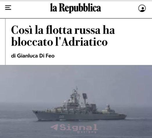 Ռուսական «Վարյագ» հրթիռային հածանավը արգելափակել ՆԱՏՕ-ի նավատորմի ճանապարհը. «La Repubblica»